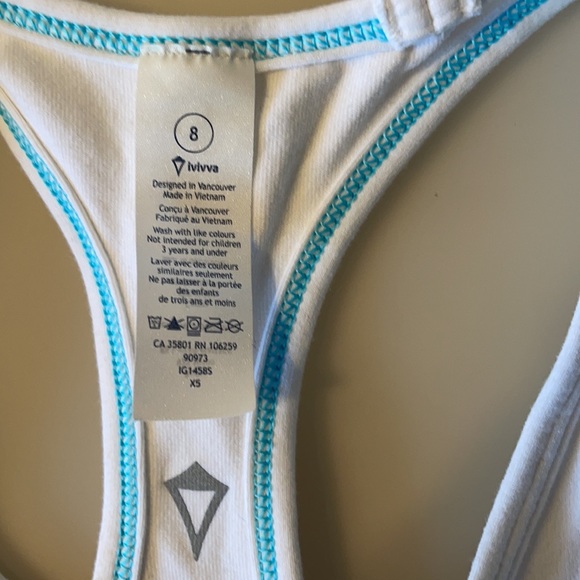 Iviva by Lululemon girls Tank. Excellent condition - Picture 2 of 3